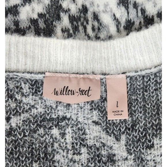 Willow & Root Womens L Reptile print Cardigan Button Long Sleeve V Neck Sweater - Picture 5 of 5